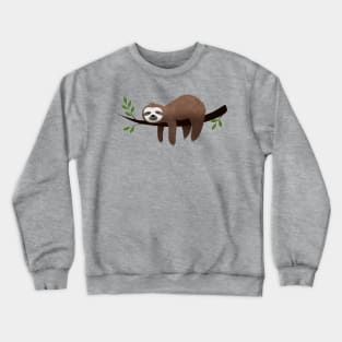 Handdrawn Sleeping Sloth Crewneck Sweatshirt